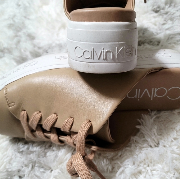 Calvin Klein Shoes - Calvin Klein Jackay Platform Shoes in Nude Size 7.5